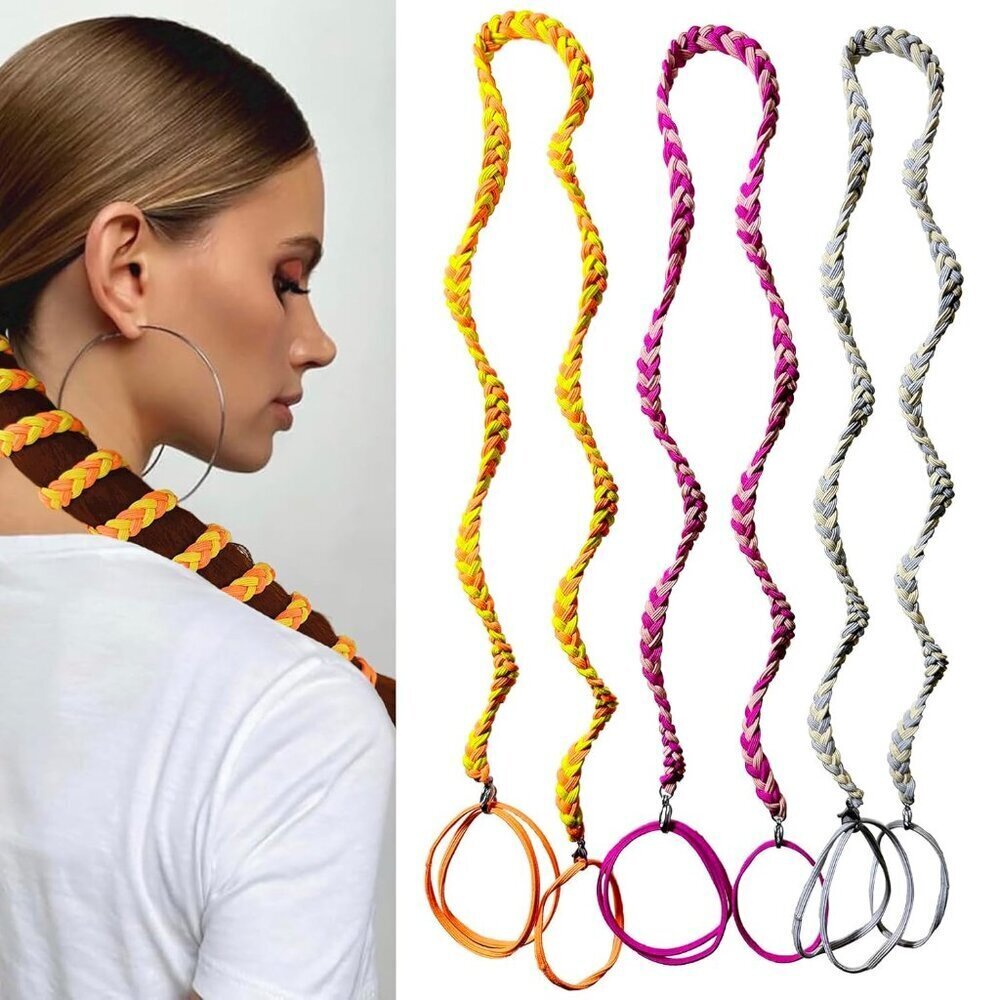 Elastic Spiral Hair Ties 27" Colorful Hair Bands for Long Thick Curly Hair